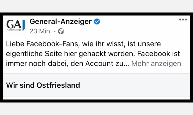 Facebookseiten lahmgelegt – Ostfriesische Zeitungen Opfer eines Hacker­angriffs?