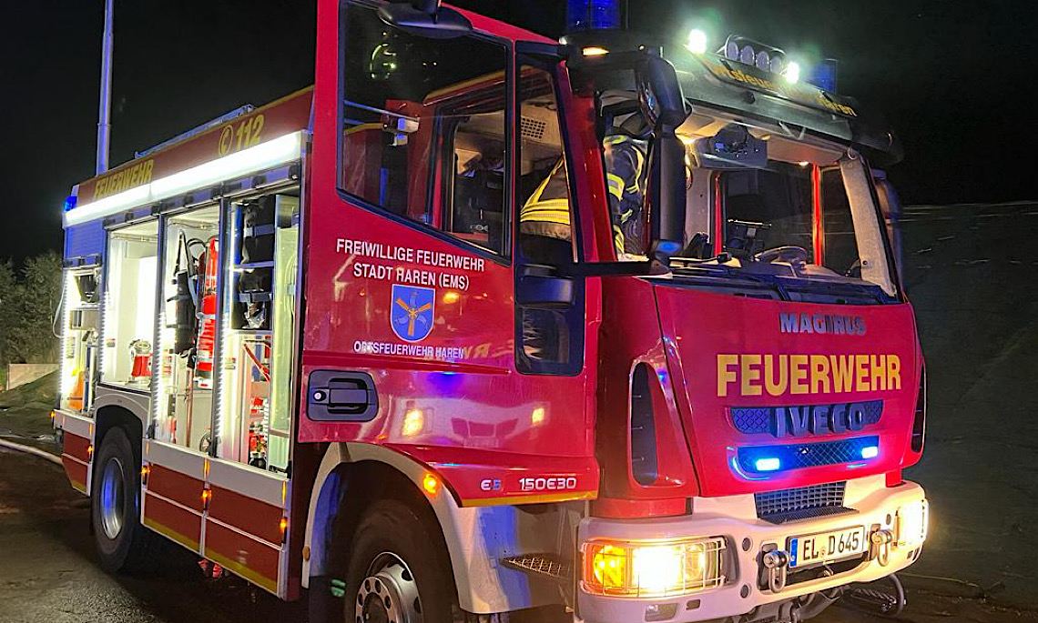 Haren – Brand in einem Mehrfamilienhaus – 87-Jährige leicht verletzt