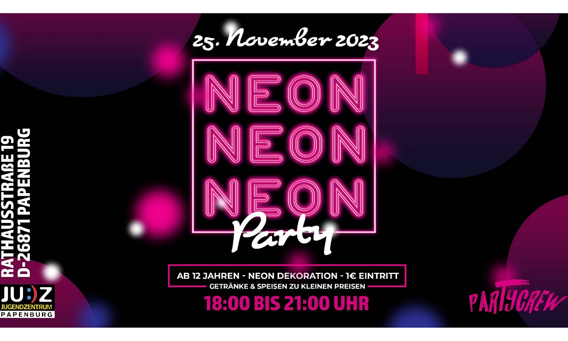 Neon-Party im Jugendzentrum Papenburg