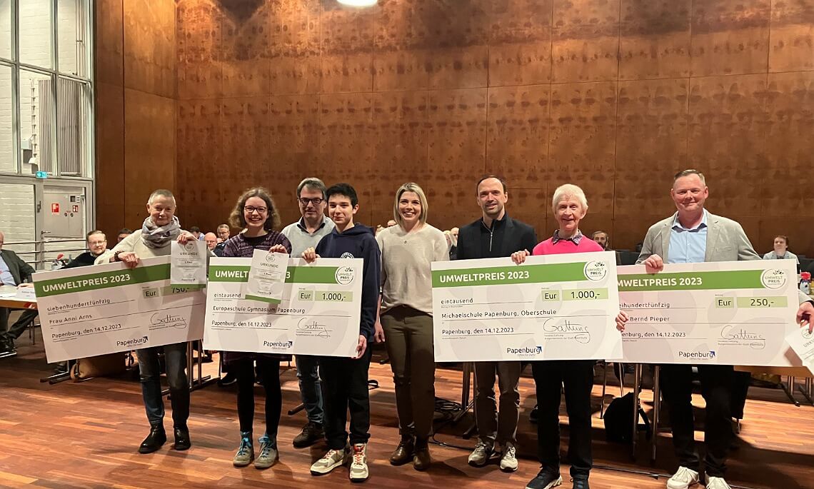 Papenburg – Umweltpreis 2023 im Rahmen der Ratssitzung verliehen