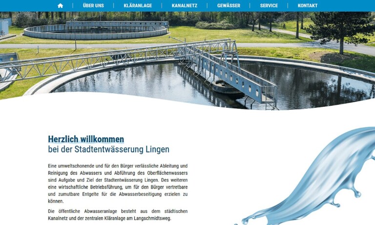 Neue Homepage der Stadtentwässerung Lingen geht Online