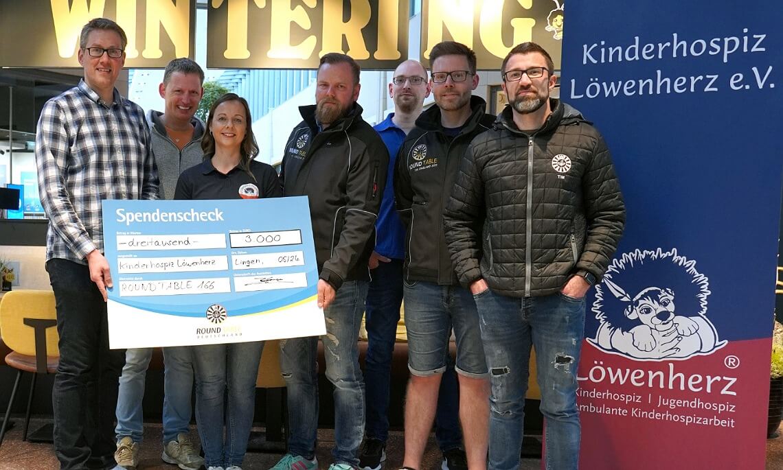 Lingen – Biener Landbäckerei Wintering und Round Table 166 spenden 3000 Euro an Kinderhospiz Löwenherz