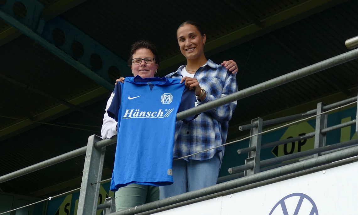 Jenske Steenwijk auch künftig im blau-weißen Dress des SV Meppen