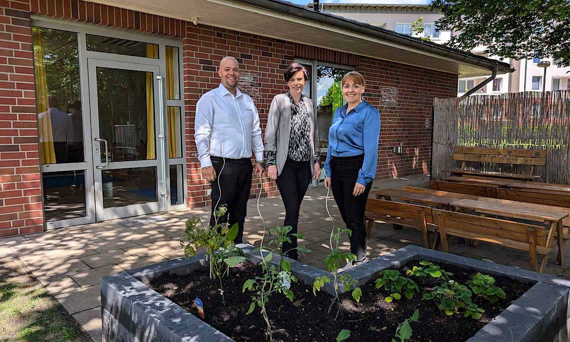 Krippe Rennmäuse in Nordhorn mit neuem Hochbeet