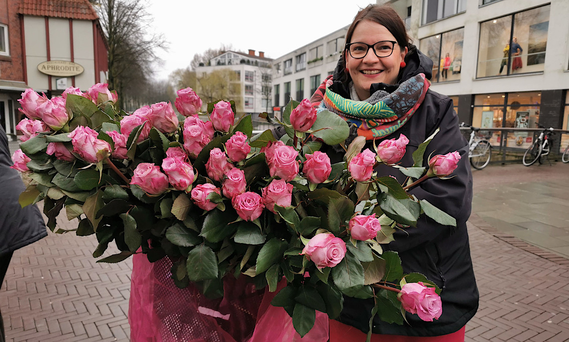 Nordhorn – Rosen zum Internationalen Frauentag