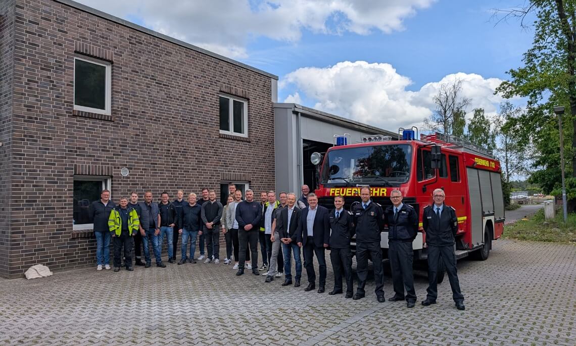 Feuerwehr-Außenstelle Klausheide jetzt am Flugplatz Nordhorn-Lingen