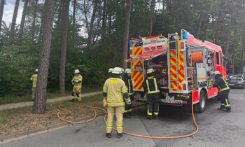 Meppen –  Feuerwehr löscht kleinen Brand im Wald