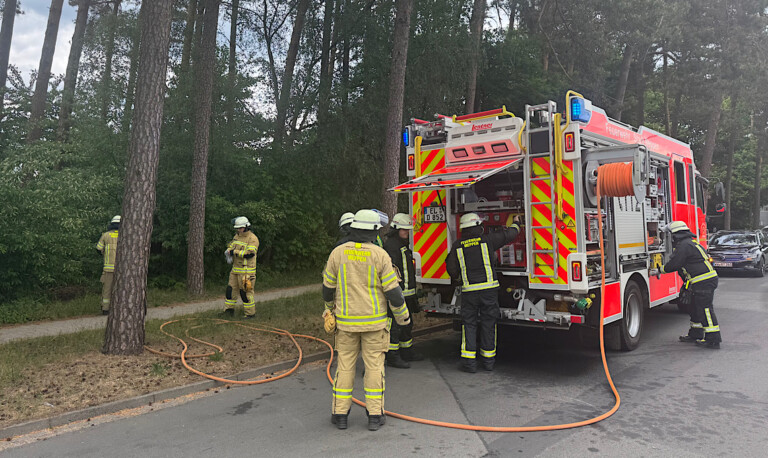 Meppen –  Feuerwehr löscht kleinen Brand im Wald