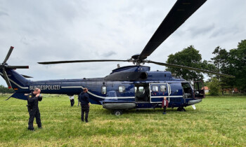 Schwerpunkteinsatz mit Hubschrauber an der deutsch-niederländischen Grenze