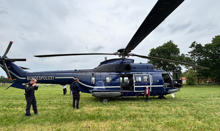 Schwerpunkteinsatz mit Hubschrauber an der deutsch-niederländischen Grenze