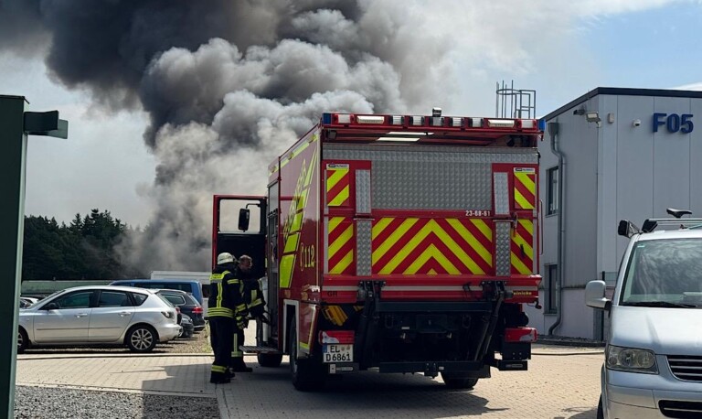 Lingen – Großbrand auf Gelände von Rosen Technology and Research Center GmbH