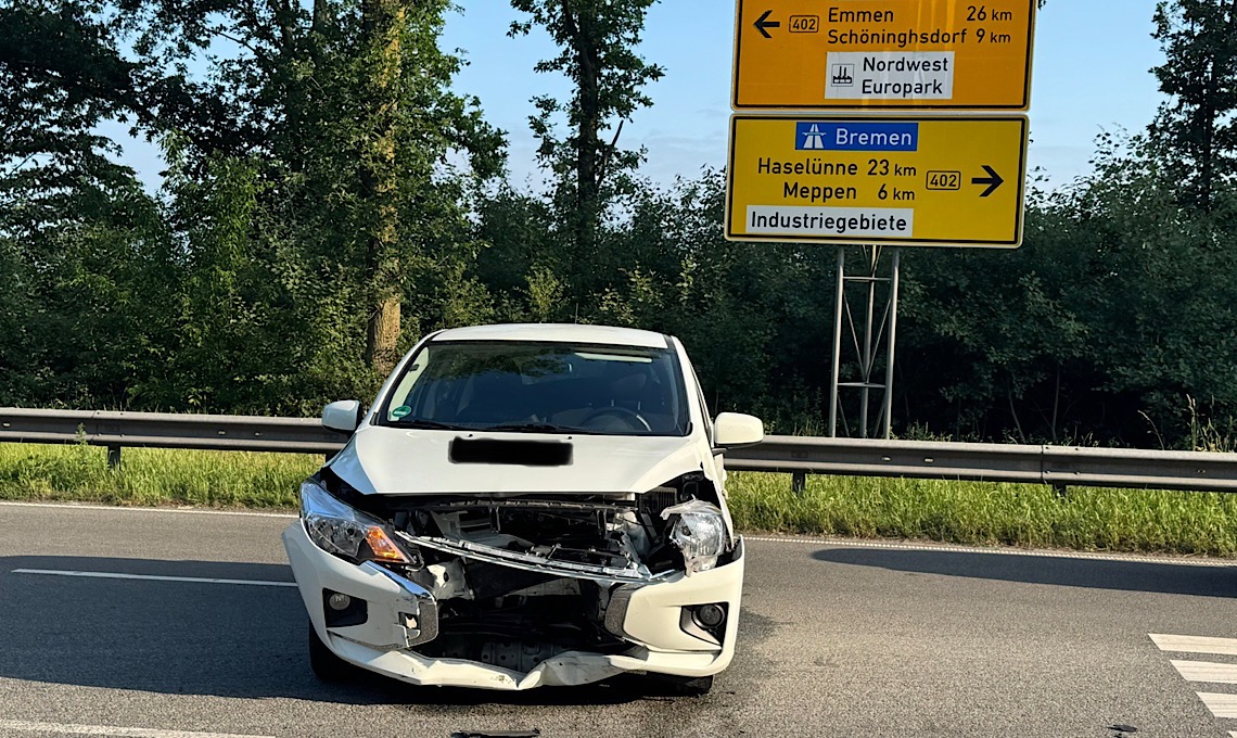 Meppen – Kollision in Kreuzungsbereich auf B402