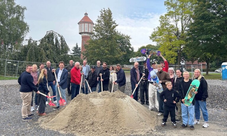 Spatenstich für neue Skateranlage in Lingen