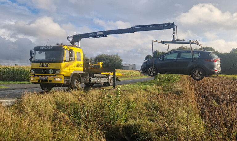 Haren – Pkw landet in Kartoffelacker