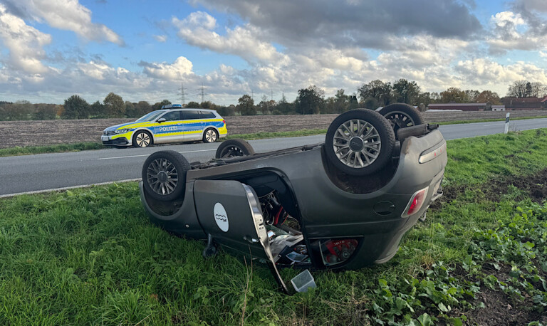 Meppen – Tier ausgewichen – Mit Pkw überschlagen