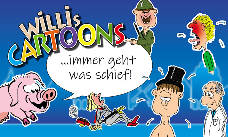 Cartoons von Wilhelm Warren im Meppener Amtsgericht