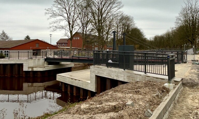Neue Drehbrücke in Haren fast fertig