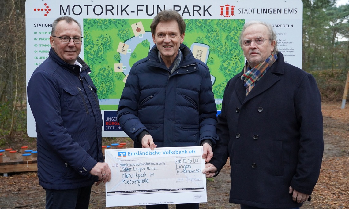 Bürgerstiftung spendet 19.151 Euro für den Motorik-Fun-Park in Lingen