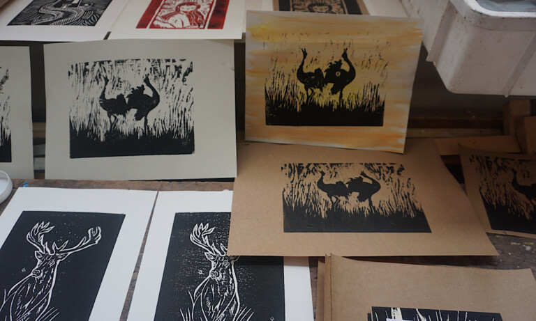 Frisch gedruckt – Holz- und Linolschnitt in der Kunstschule Zinnober