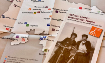 Radwegkarte „frauenORTE“ – Auf den Spuren bedeutender Frauen Niedersachsens