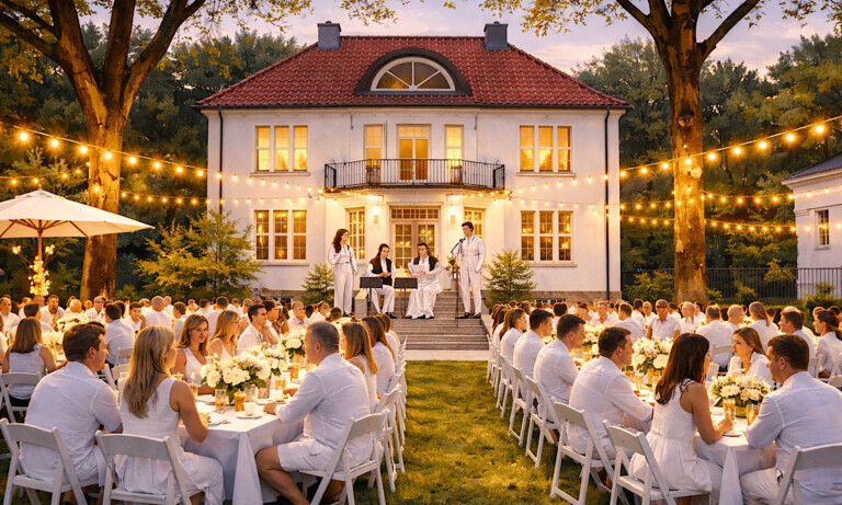 Vermächtnis Eva Essmann – „Dinner in Weiß“ im Garten der Lingener Kulturvilla