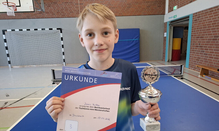 Tischtennis-Nachwuchs aus Meppen stark – Jannes Ketter qualifiziert sich für Hannover
