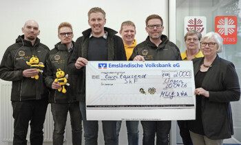 Biener Landbäckerei Wintering und Round Table 166 überreichen dem SkF Ems-Vechte eine 2.000€-Spende
