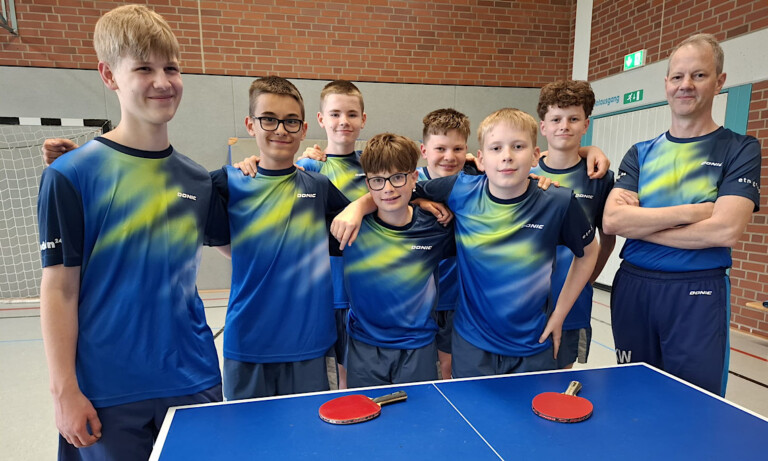 Jugend 15 des TV Meppen verteidigt erneut den Meistertitel im Tischtennis