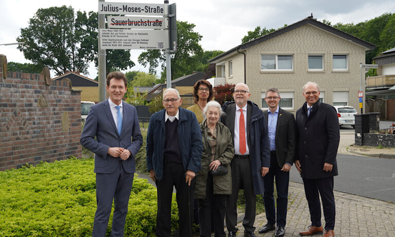 Lingen – Sauerbruchstraße wird zur Julius-Moses-Straße – Feierliche Enthüllung würdigt Arzt, Sozialreformer und Demokraten