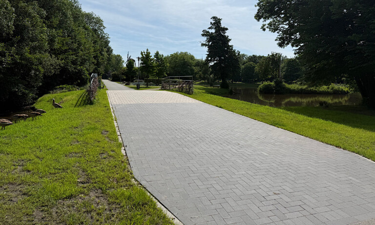 Neuer Durchlass im Papenburger Stadtpark