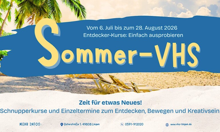 VHS Lingen lädt im Sommer zu Schnupperkursen ein