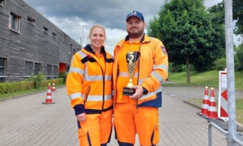 Team der Straßenmeisterei Meppen erfolgreich bei Schneepflug-Meisterschaft