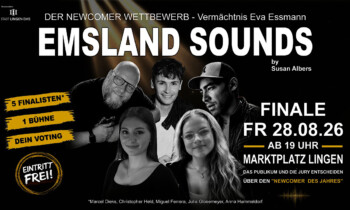 Fünf Finalisten kämpfen um den Titel bei EMSLAND SOUNDS LINGEN
