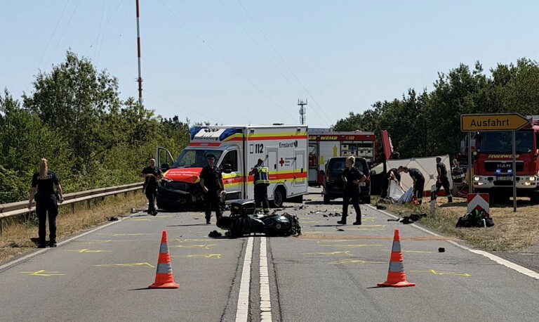 Lingen – Tödlicher Unfall mit Rettungswagen auf B70