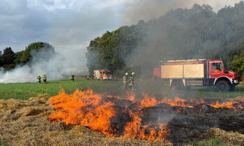 Feuerwehr Schöninghsdorf und Brandweer Klazienaveen üben gemeinsam Vegetationsbrandbekämpfung