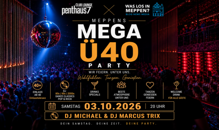 Neue Ü40-Partyreihe startet in Meppen – Premiere am 3. Oktober