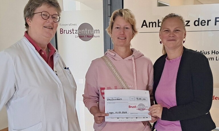 Patientin initiierte Spendenaktion für das Brustzentrum Lingen