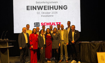 Schulte weiht neues Betonfertigteilwerk in Haselünne ein – rund 350 Gäste dabei